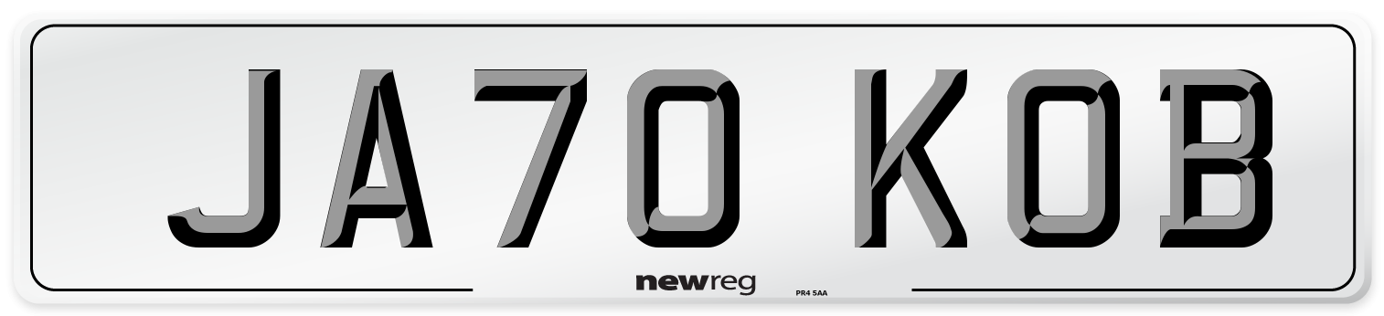 JA70 KOB Number Plate from New Reg